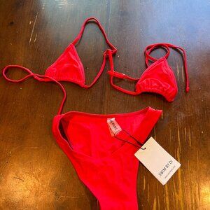 Swim By Di Red Bikini Set Size XS